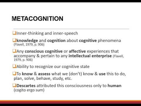 Metacognition and speaking | Introduction | Part 1