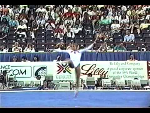 11th Team FRA Jenny Roland FX - 1991 World Gymnastics Championships 9.487