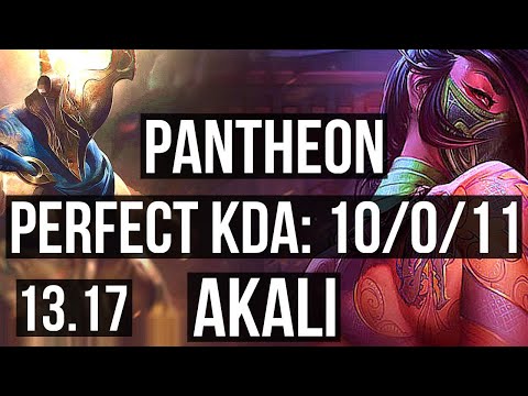 PANTHEON vs AKALI (TOP) | 10/0/11, Legendary | NA Diamond | 13.17