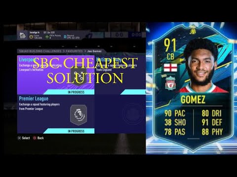 JOE GOMEZ SBC CHEAPEST SOLUTION!! #FIFA21