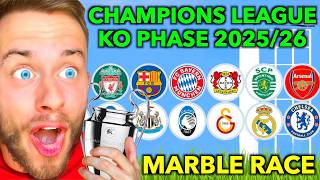 MARBLE RACE sagt die CHAMPIONS LEAGUE KO PHASE 2025/26 voraus! ⭐️⚽️ *sehr spannend*