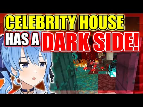 【ENG Sub】Suisei REACTS to Flare's HOUSE and SHADY BASEMENT - Minecraft【Hololive】