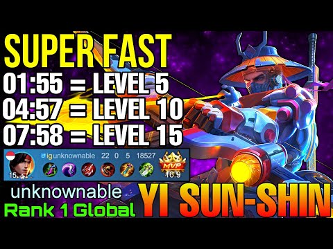 7 Mins Max Level! 22 Kills YSS Super Carry - Top 1 Global Yi Sun Shin by unknownable - Mobile Legend