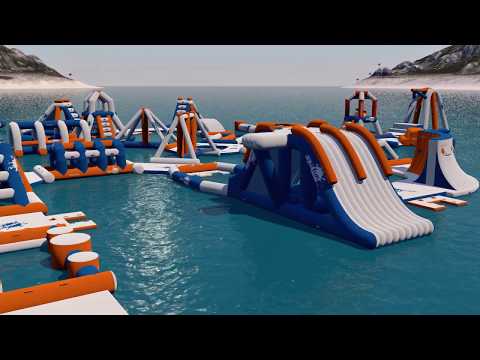 aquafunpark 340 OCEAN LINE incl. Pool Center · 3D animation “beach” 💦