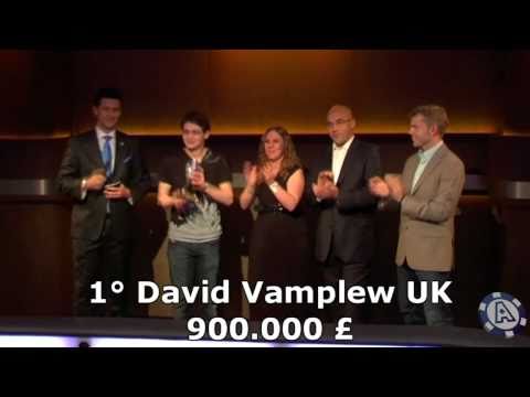 EPT London  Season 7 2010/11 - Main event - The winner is David Vamplew