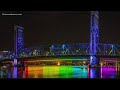 Jacksonville bridge to resume rainbow light scheme after removal during Pride Month