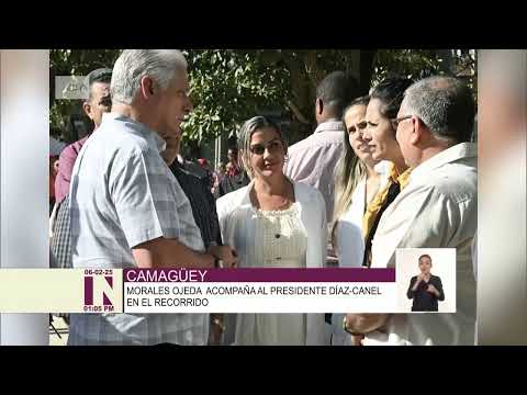 Presidente de Cuba recorre municipio de Sibanicú