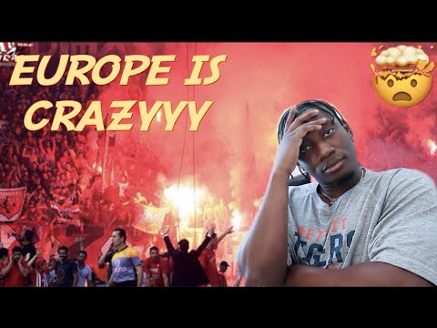 American Reacts Basketball fans and atmosphere USA vs Europe reaction🤯