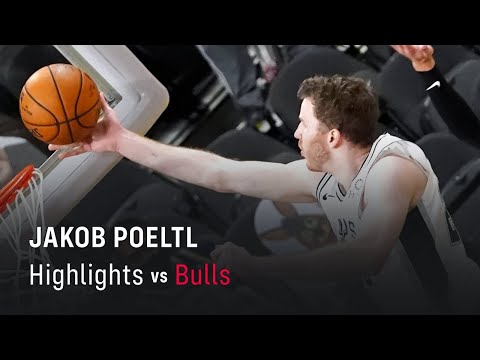 Jakob Poeltl's Highlights: 20 PTS, 9 REB, 3 BLK, 1 AST vs Bulls (27.03.2021)