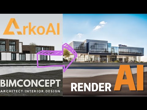 Arko AI Render trên SketchUp|Tạo Hình Ảnh Render với AI | BIM concept #sof #arko #sketch
