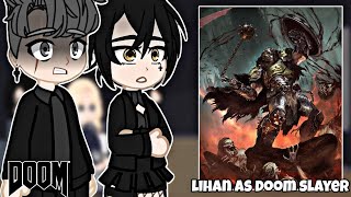 (NTR) Bad Ending Party React to Lihan as Doom Slayer || Doom || Gacha React ||