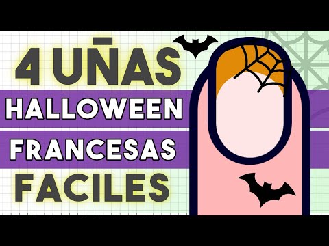 ¡4 DISEÑOS! 🎃 UÑAS FRANCESA HALLOWEEN 2023 🎃 YEKA