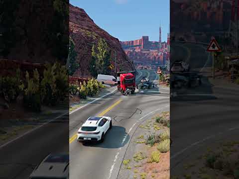 Realistic Highway Car Crashes #184