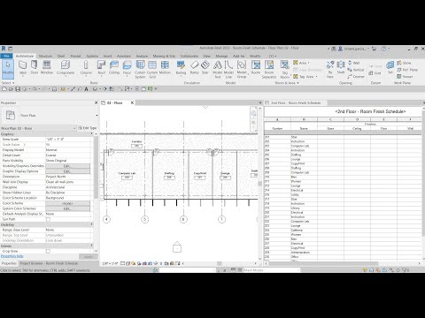 REVIT 2022 ARCHITECTURE LESSON 40: CREATE ROOM FINISH SCHEDULE