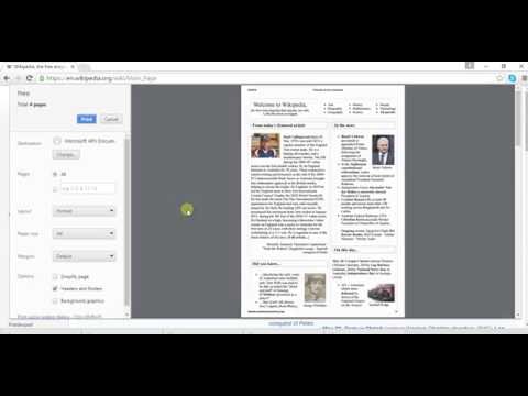 how to download Wikipedia page ( any webpage) as pdf