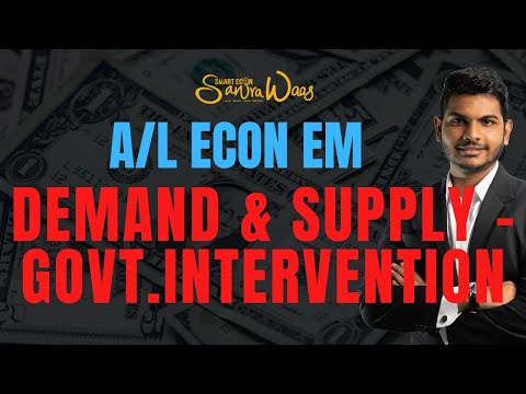 Demand & Supply - Government Intervention Tax Subsidy Price controls | Short Notes