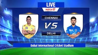 LIVE Cricket Scorecard - CSK vs DC | IPL 2020 - 7th Match | Chennai Superkings Vs Delhi Capitals
