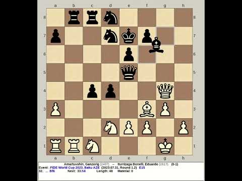 Amartuvshin, Ganzorig vs Iturrizaga Bonelli, Eduardo | FIDE World Chess Cup 2023, Baku Azerbaijan