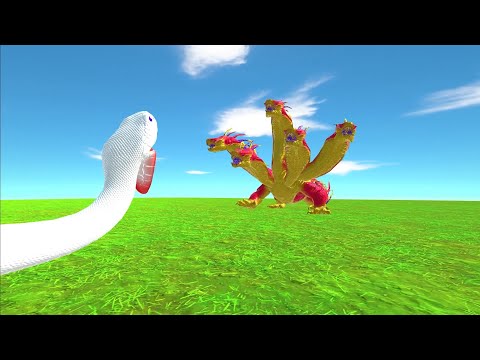 White snake escaping from Hydra's maze - Animal Revolt Battle Simulator