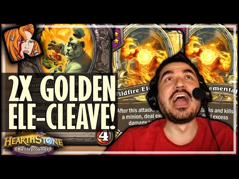 MAX RNG WITH ELE-CLEAVE! - Hearthstone Battlegrounds