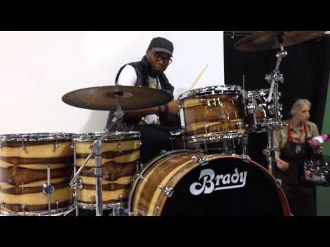 Brady Drums NAMM 2014 Jarrah Ply Blackheart Kit