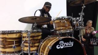 Video thumbnail for Brady Drums NAMM 2014 Jarrah Ply Blackheart Kit by bradydrum