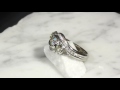 video - Three Stone Channel Wave Engagement Ring