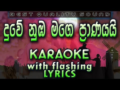 Duwe Nuba Mage Pranayai Karaoke with Lyrics (Without Voice)