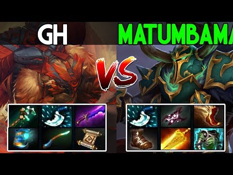 GH [Earthshaker] VS Matumbaman [Wraith King] China Ranked Gameplay 7.06 Dota 2