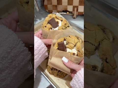 homemade s’more cookies 🍪 #baking #cookies #asmrcooking #shorts #recipe