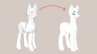 How I draw bodies for MLP pony characters