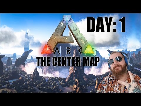 Day:1 Ark: Survival Evolved. Center map. STARTING OVER