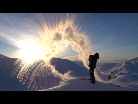 Boiling water meets very cold air.