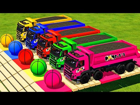 LOAD SUNFLOWERS And TRANSPORTING WITH VOLVO And MAN TRUCKS - Farming Simulator 2022