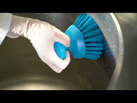 Handborste Vikan Hård Rund Gul 11cm - Youtube manufacturer video 2