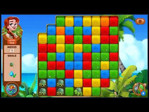 Lost Island Blast Adventure Level 724 - NO BOOSTERS 🏝️ | SKILLGAMING ✔️