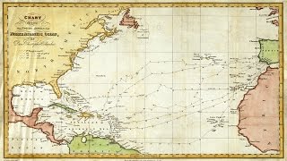 Christopher Columbus Nautical Routes Map (1828)