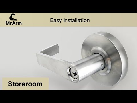 MrArm Commercial Door Lever Lock(Storeroom) Door Handle Installation