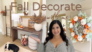 FALL DECORATE WITH ME | Fall Entryway and Front Porch | Fall Decor Ideas 🍂