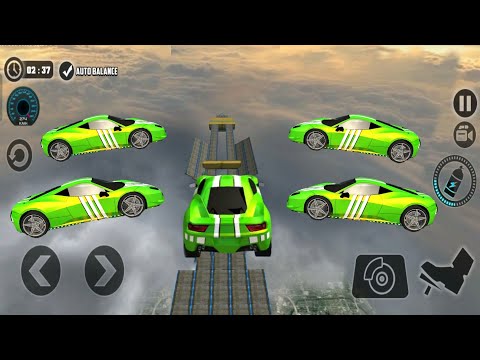Impossible Stunt Car Tracks 3D - Huge Update 2021 - Green Car Driving Stunts - Android Gameplay