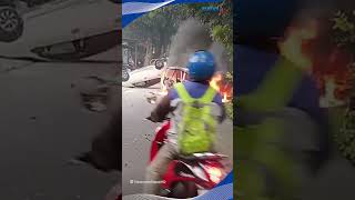 Mencekam! Polisi Diserang saat Tangkap Ketua Ormas di Depok, 3 Mobil Dirusak & Dibakar