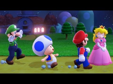 Super Mario 3D World - Full Game Co-op Walkthrough (All Green Stars)