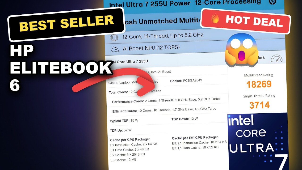 HP EliteBook 6 Unboxed: Does Intel Ultra 7 255U Offer Business Class Performance? review video