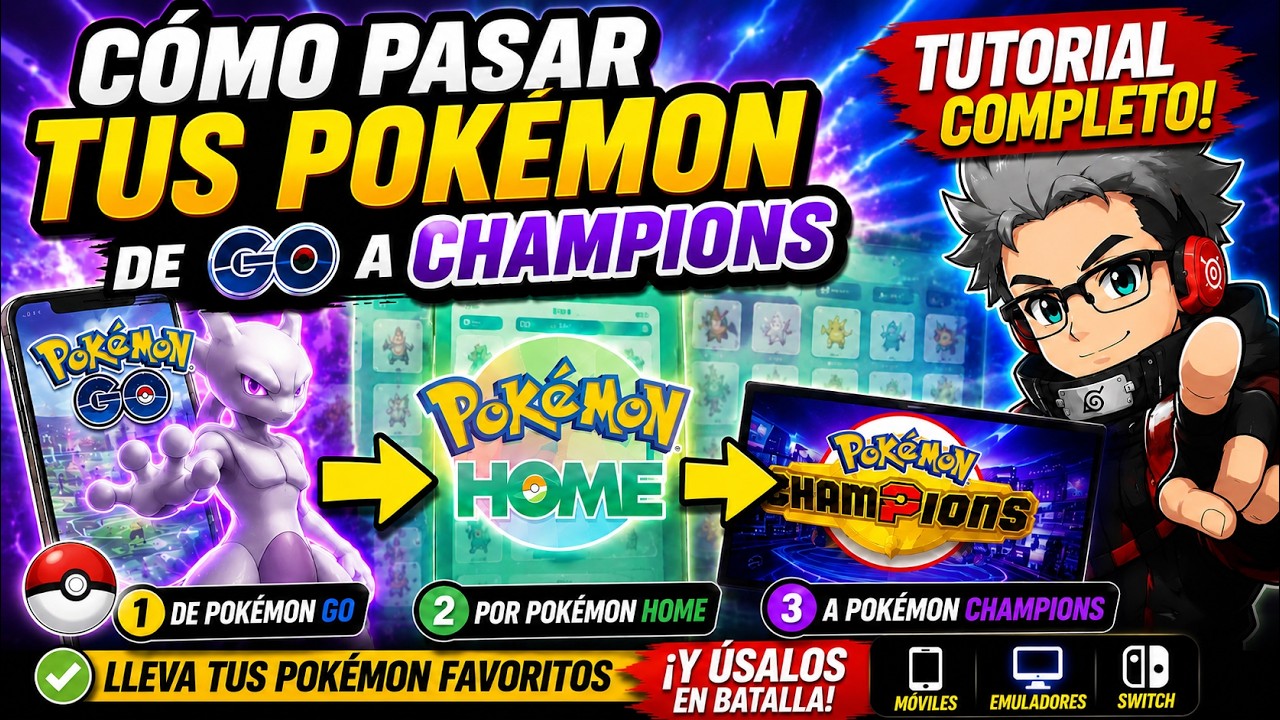 🚨¡Cómo PASAR tus Pokémon de Pokémon GO a Pokémon Champions🚨! Guía Completa con Pokémon HOME (2026)