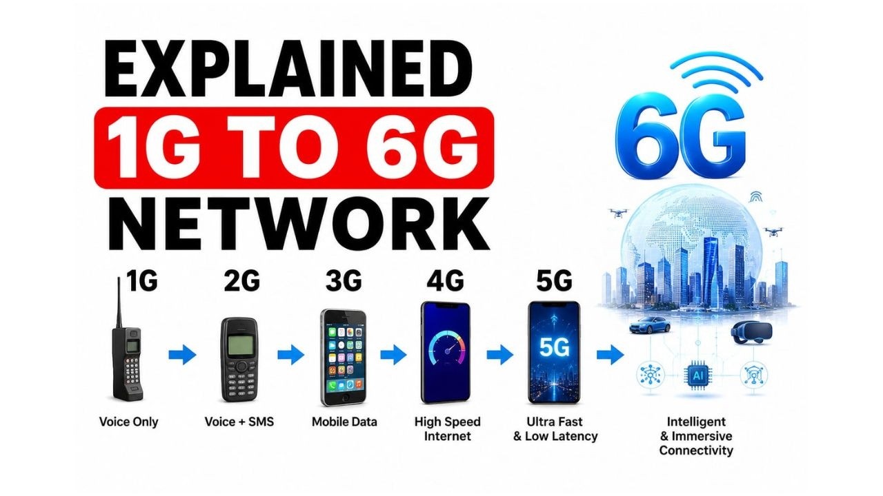 📶 1G to 6G Network Explained | Evolution of Mobile Networks 🚀
