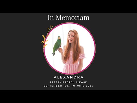 PRETTY PASTEL PLEASE｜アレクサンドラ・ポーラ・スターリング：1993年 - 2024年追悼式：21-06-2025. (PRETTY PASTEL PLEASE | Alexandra Paula Starling: 1993 - 2024 RIP. Memorial Service: 21-06-2025.)