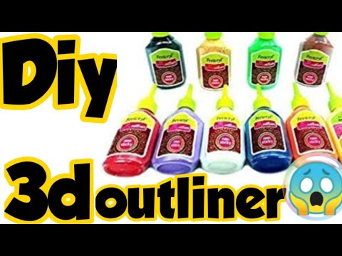 Homemade 3d outliner/Diy 3d outliner/How to make glass outliner at home/3d glass outliner paint