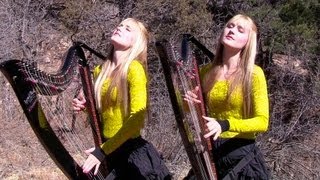 PINK FLOYD - Wish You Were Here (Harp Twins) Camille and Kennerly HARP ROCK