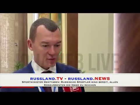 Sportminister Degtyarev: Russische Sportler sind bereit, allen Konkurrenten die Hand zu reichen