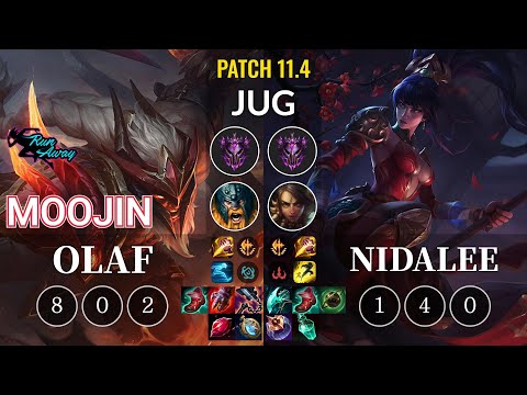 RNW Moojin Olaf vs Nidalee Jungle - KR Patch 11.4